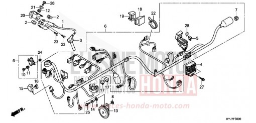 KABELBAUM (CBR250R) CBR250RB de 2011